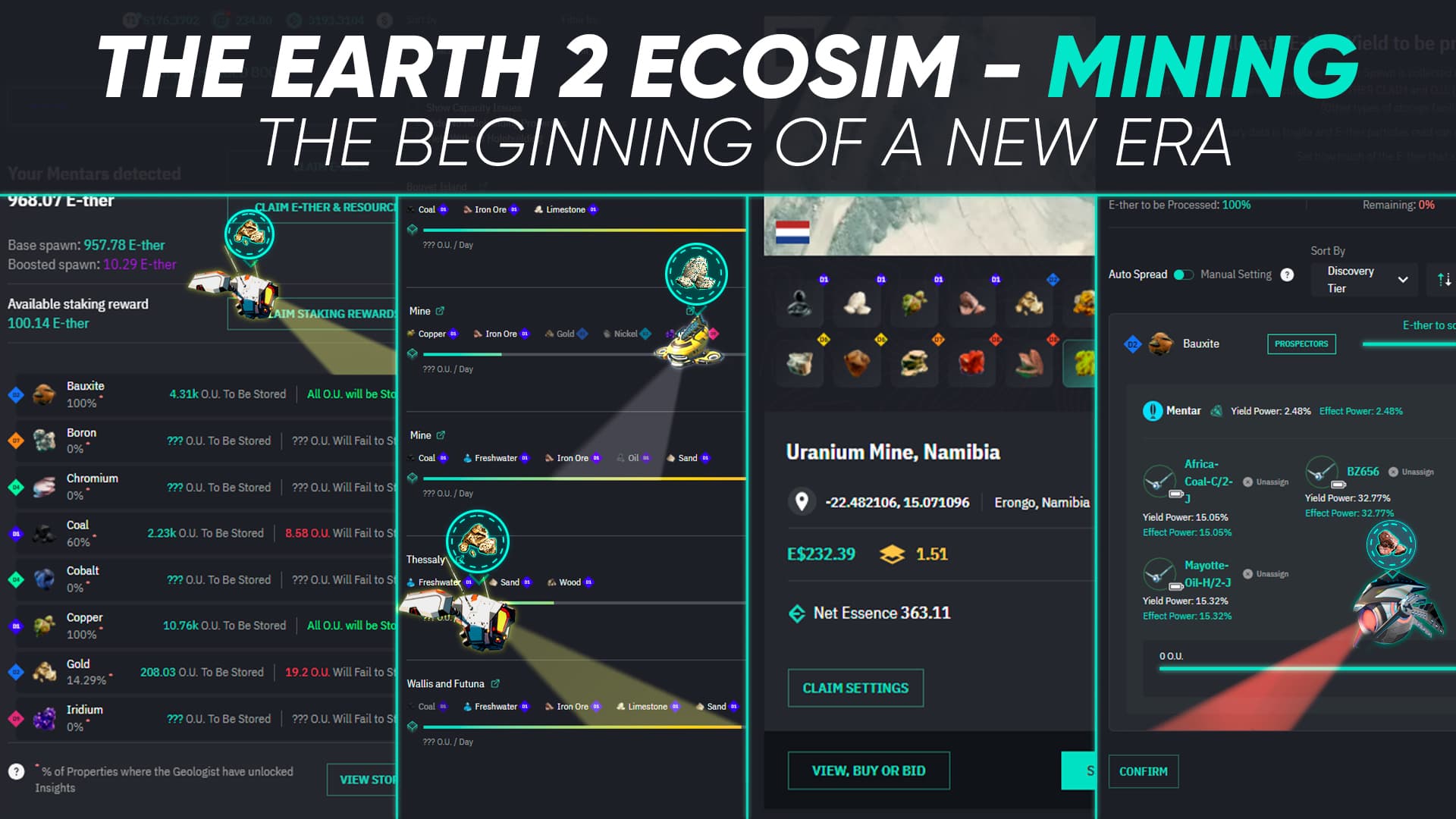 Earth 2 EcoSim - 채굴: 새로운 시대의 시작!
