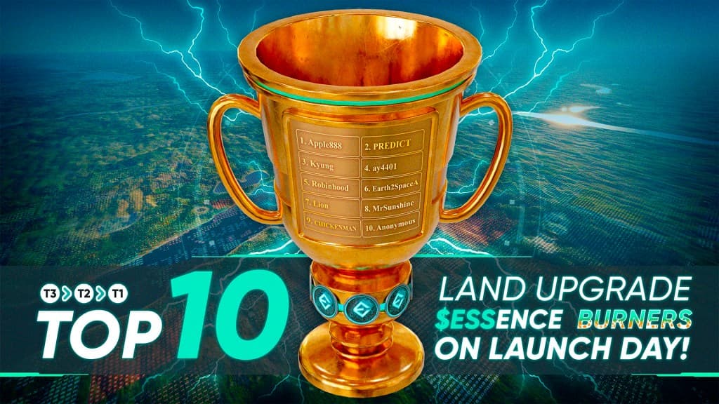 Land Upgrade 출시 당일 $ESS 소각량 TOP 10!